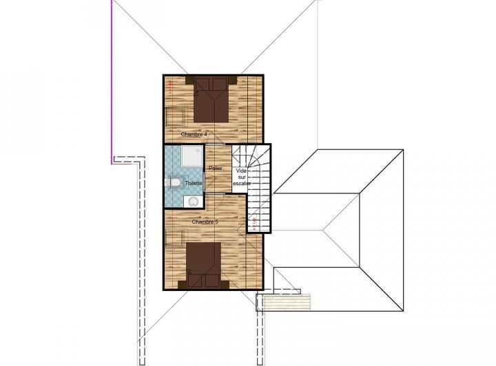 Plan n°2 Maison 3 chambres de 85 m²